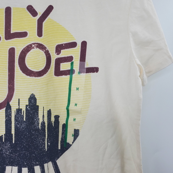 Billy Joel Live Graphic Band Tee Shirt Cream NEW - Picture 4 of 6
